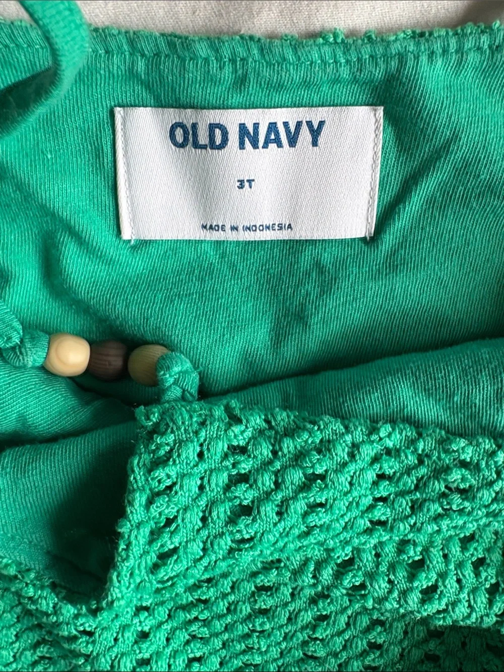 Old Navy Crochet knit beaded Top and short, 3t toddler gitl